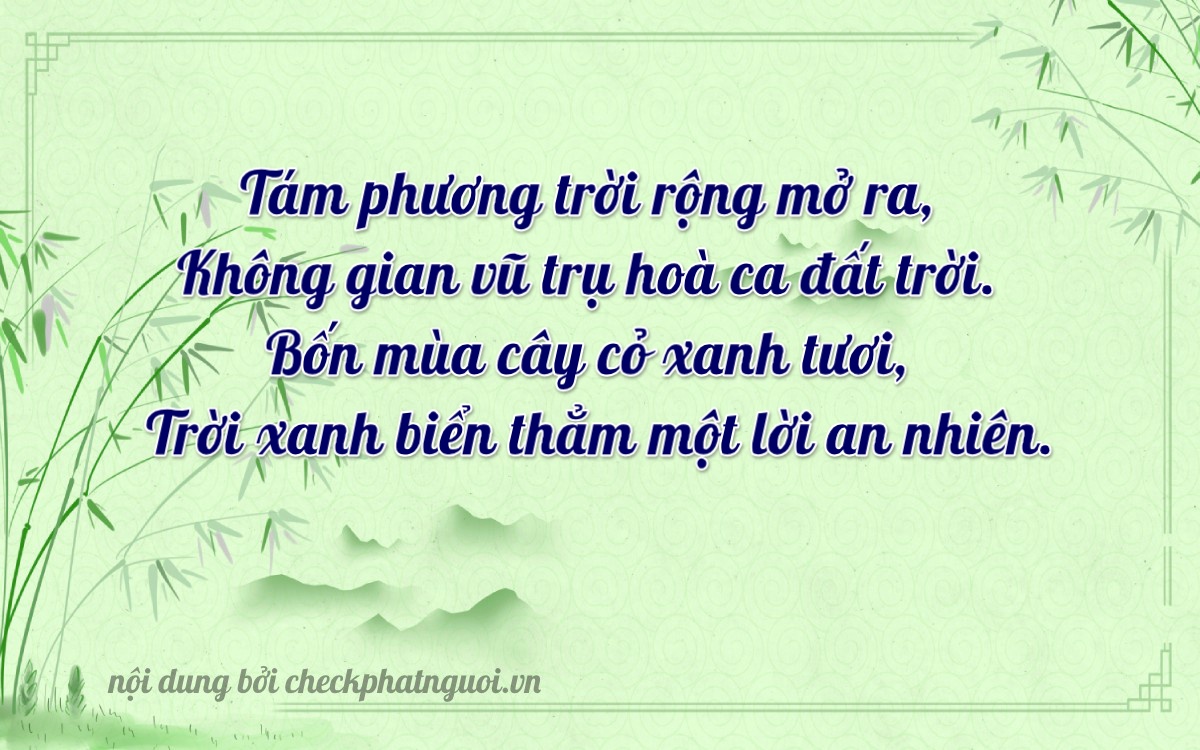 Bài thơ ý nghĩa cho <b>biển số 65B1-80744</b> tại website checkphatnguoi.vn