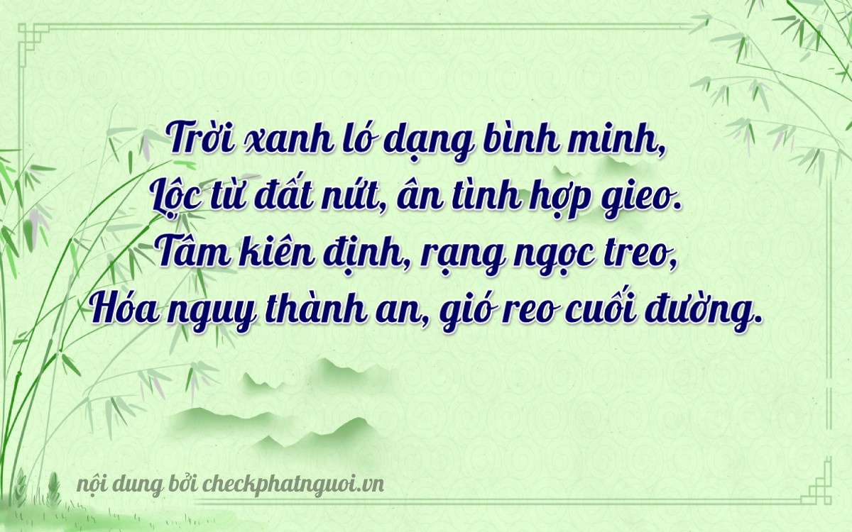 Bài thơ ý nghĩa cho <b>biển số 65B1-86622</b> tại website checkphatnguoi.vn
