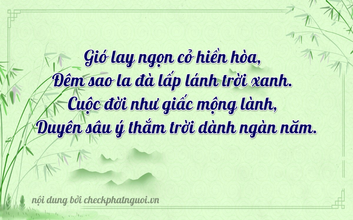 Bài thơ ý nghĩa cho <b>biển số 65B1-89970</b> tại website checkphatnguoi.vn