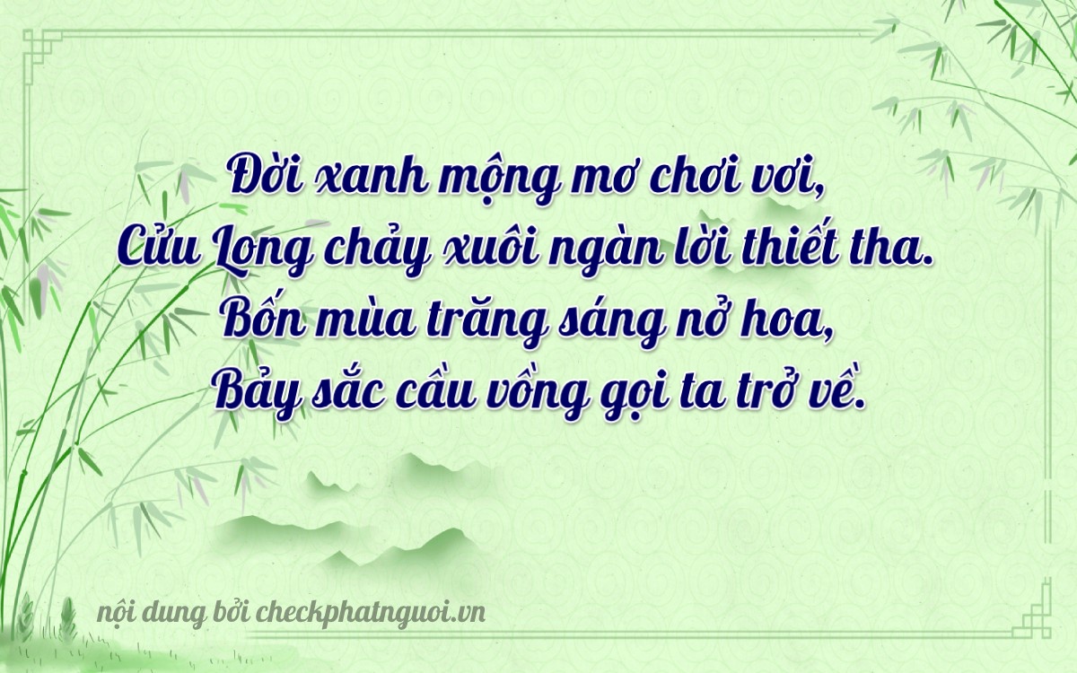 Bài thơ ý nghĩa cho <b>biển số 65B1-91497</b> tại website checkphatnguoi.vn