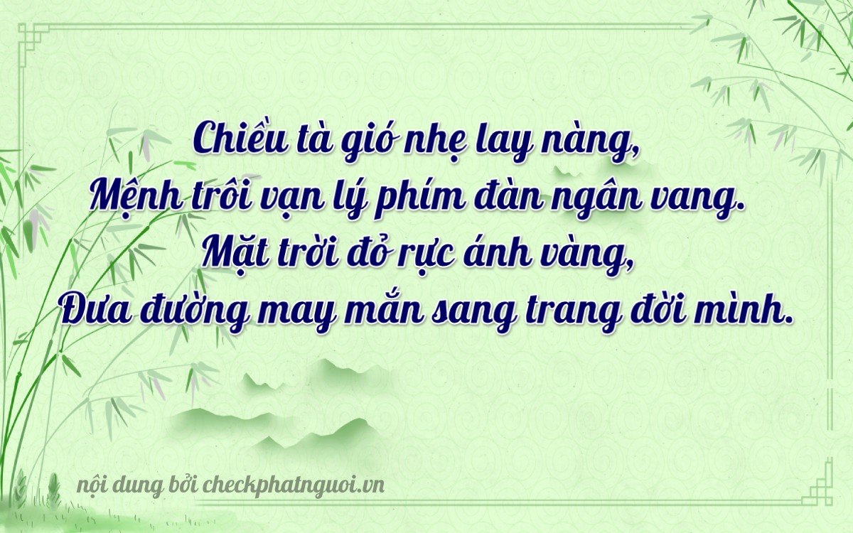 Bài thơ ý nghĩa cho <b>biển số 65B1-91947</b> tại website checkphatnguoi.vn