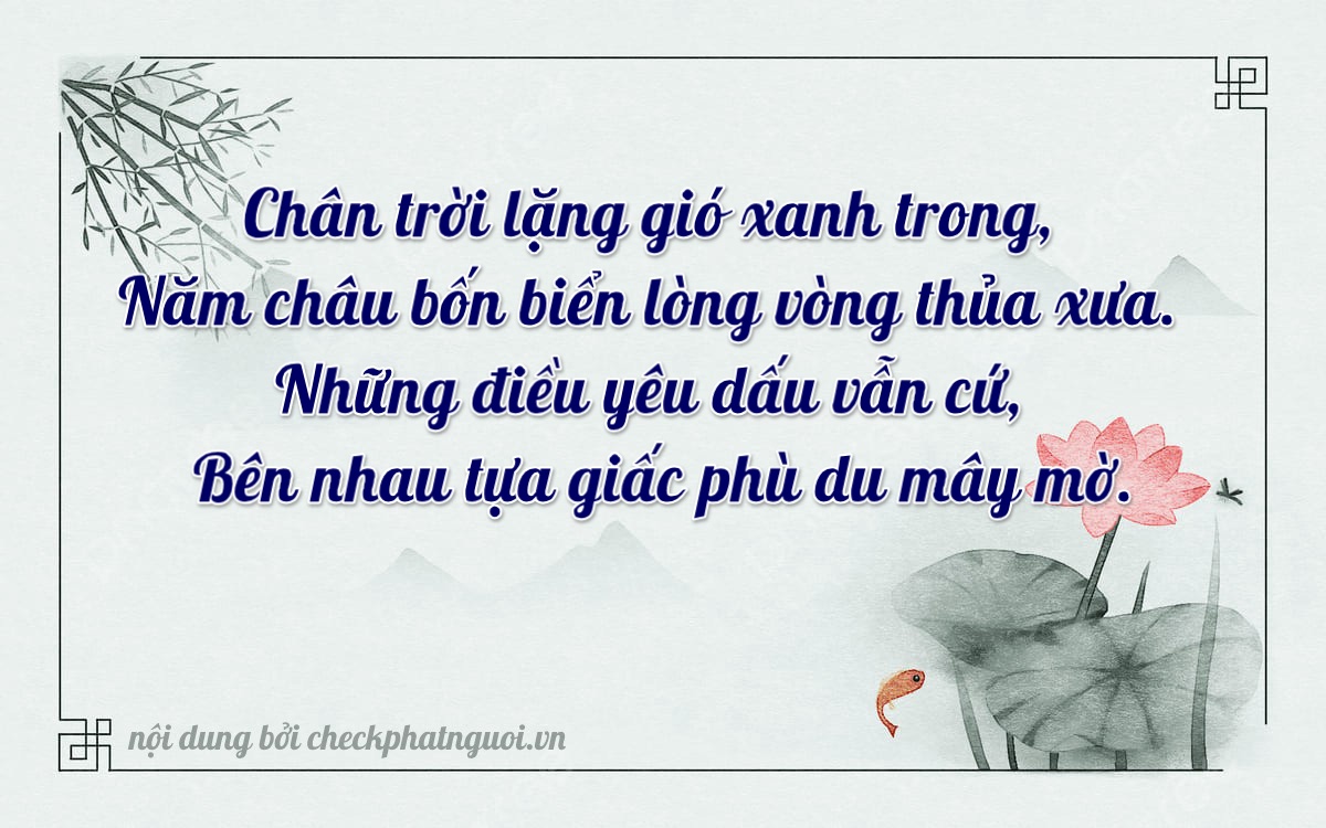 Bài thơ ý nghĩa cho <b>biển số 65B1-95858</b> tại website checkphatnguoi.vn