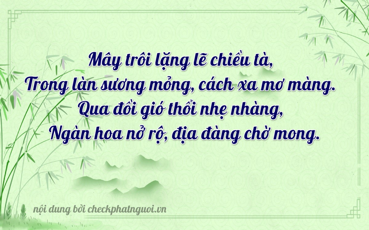 Bài thơ ý nghĩa cho <b>biển số 65B2-01533</b> tại website checkphatnguoi.vn