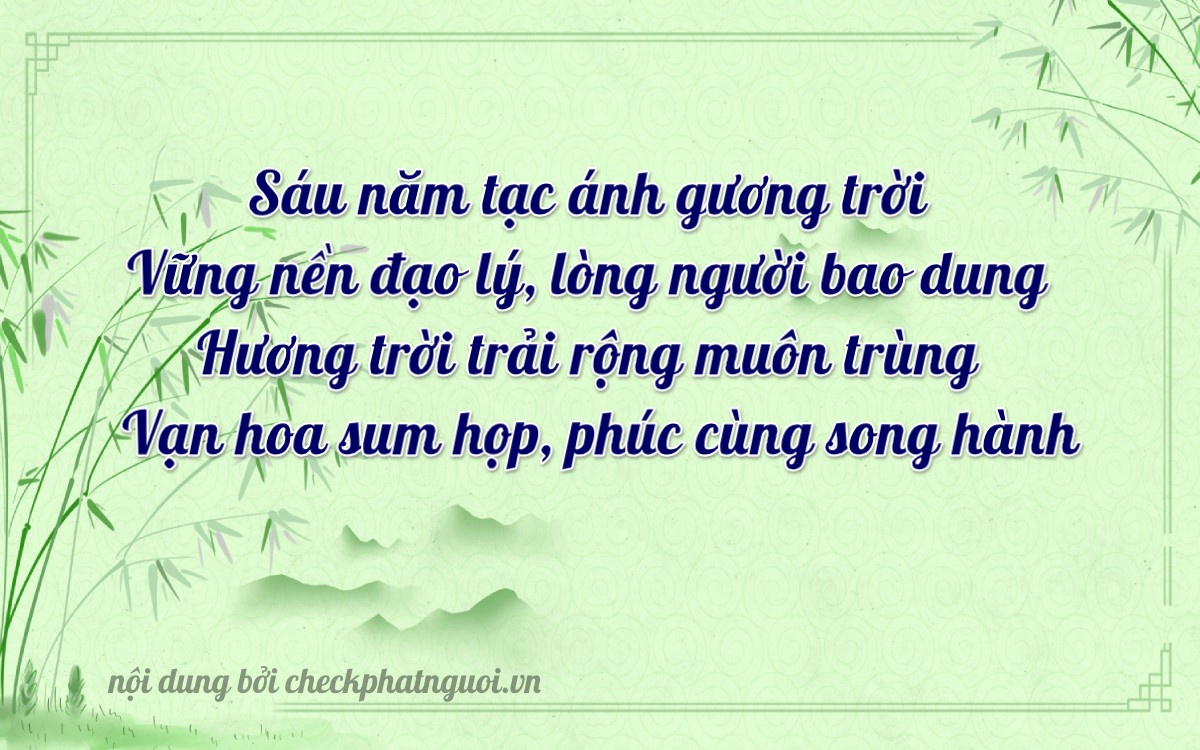 Bài thơ ý nghĩa cho <b>biển số 65B2-06666</b> tại website checkphatnguoi.vn