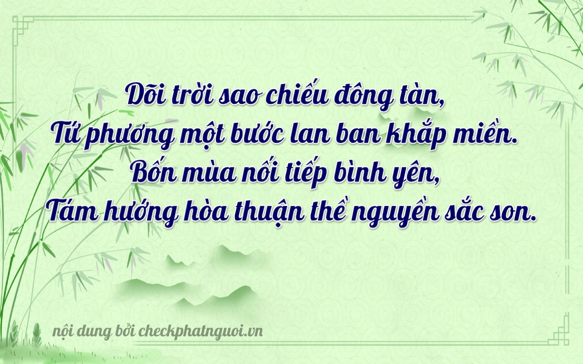 Bài thơ ý nghĩa cho <b>biển số 65B2-21448</b> tại website checkphatnguoi.vn