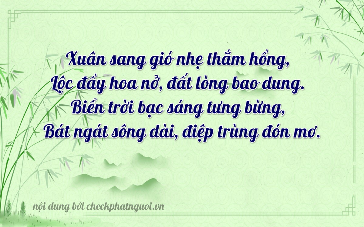 Bài thơ ý nghĩa cho <b>biển số 65B2-26068</b> tại website checkphatnguoi.vn