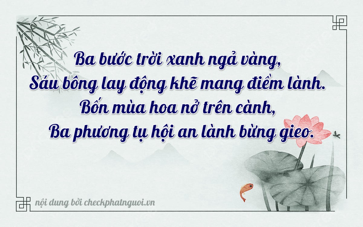Bài thơ ý nghĩa cho <b>biển số 65B2-34636</b> tại website checkphatnguoi.vn