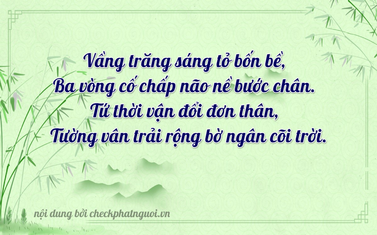 Bài thơ ý nghĩa cho <b>biển số 65B2-38443</b> tại website checkphatnguoi.vn