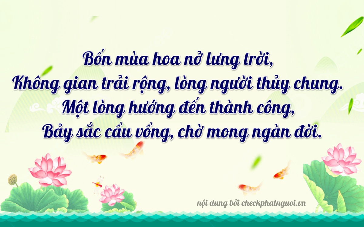 Bài thơ ý nghĩa cho <b>biển số 65B2-40137</b> tại website checkphatnguoi.vn