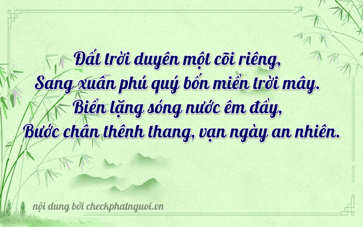 Bài thơ ý nghĩa cho <b>biển số 65B2-51282</b> tại website checkphatnguoi.vn