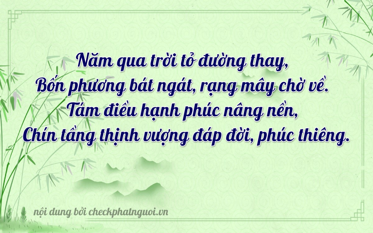 Bài thơ ý nghĩa cho <b>biển số 65B2-54398</b> tại website checkphatnguoi.vn
