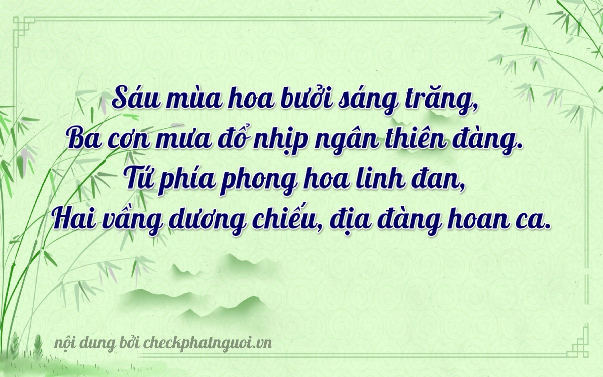 Bài thơ ý nghĩa cho <b>biển số 65B2-63420</b> tại website checkphatnguoi.vn