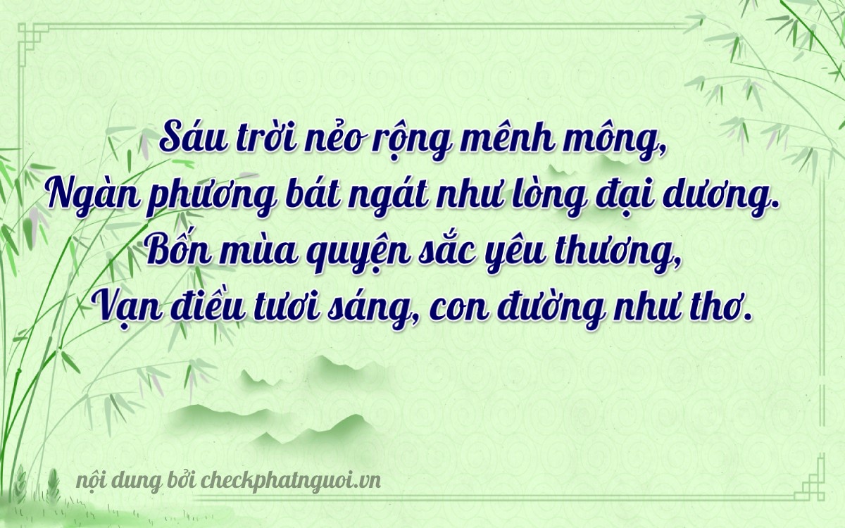 Bài thơ ý nghĩa cho <b>biển số 65B2-64505</b> tại website checkphatnguoi.vn