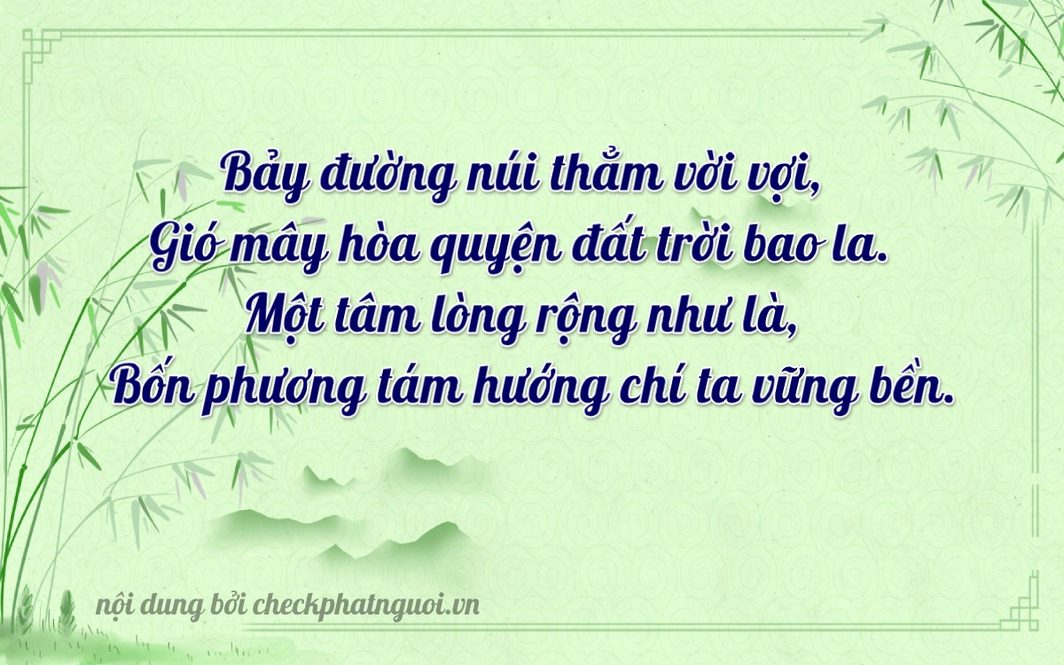 Bài thơ ý nghĩa cho <b>biển số 65B2-71184</b> tại website checkphatnguoi.vn