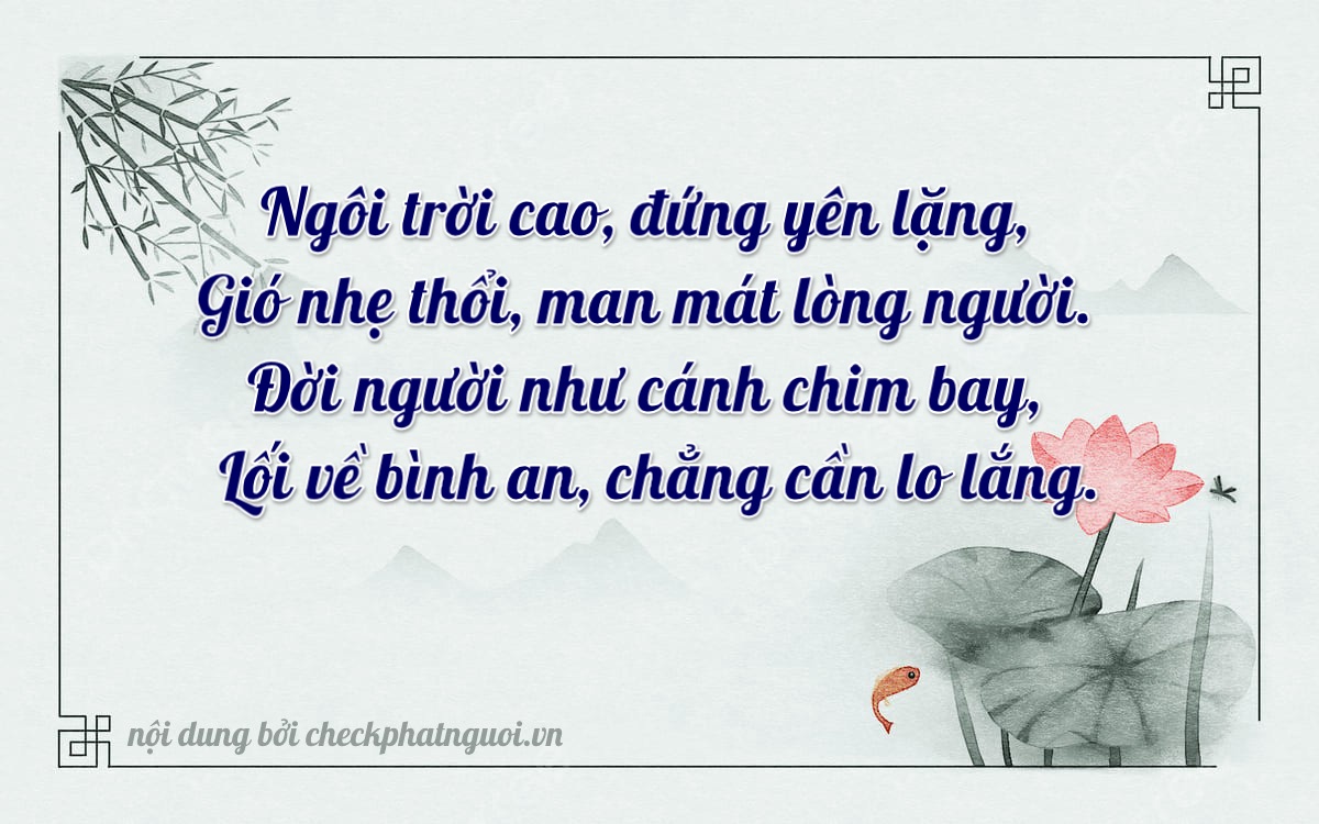 Bài thơ ý nghĩa cho <b>biển số 65B2-72289</b> tại website checkphatnguoi.vn