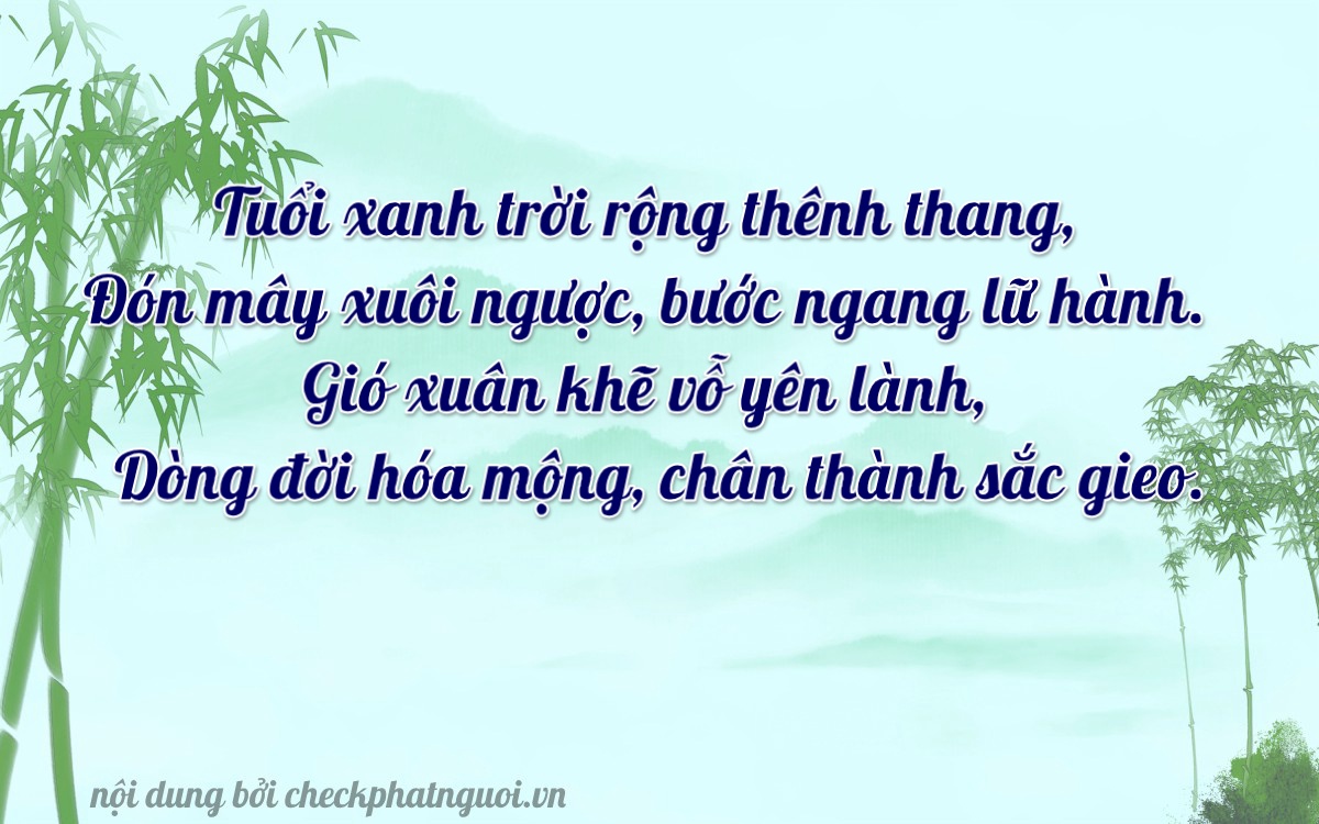 Bài thơ ý nghĩa cho <b>biển số 65B2-72684</b> tại website checkphatnguoi.vn