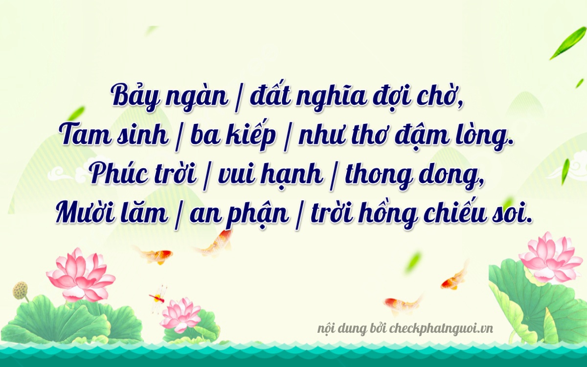 Bài thơ ý nghĩa cho <b>biển số 65B2-73815</b> tại website checkphatnguoi.vn