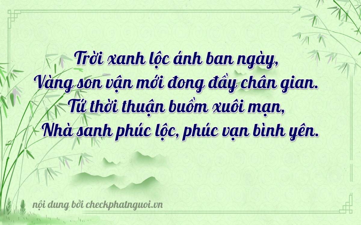 Bài thơ ý nghĩa cho <b>biển số 65B2-78671</b> tại website checkphatnguoi.vn