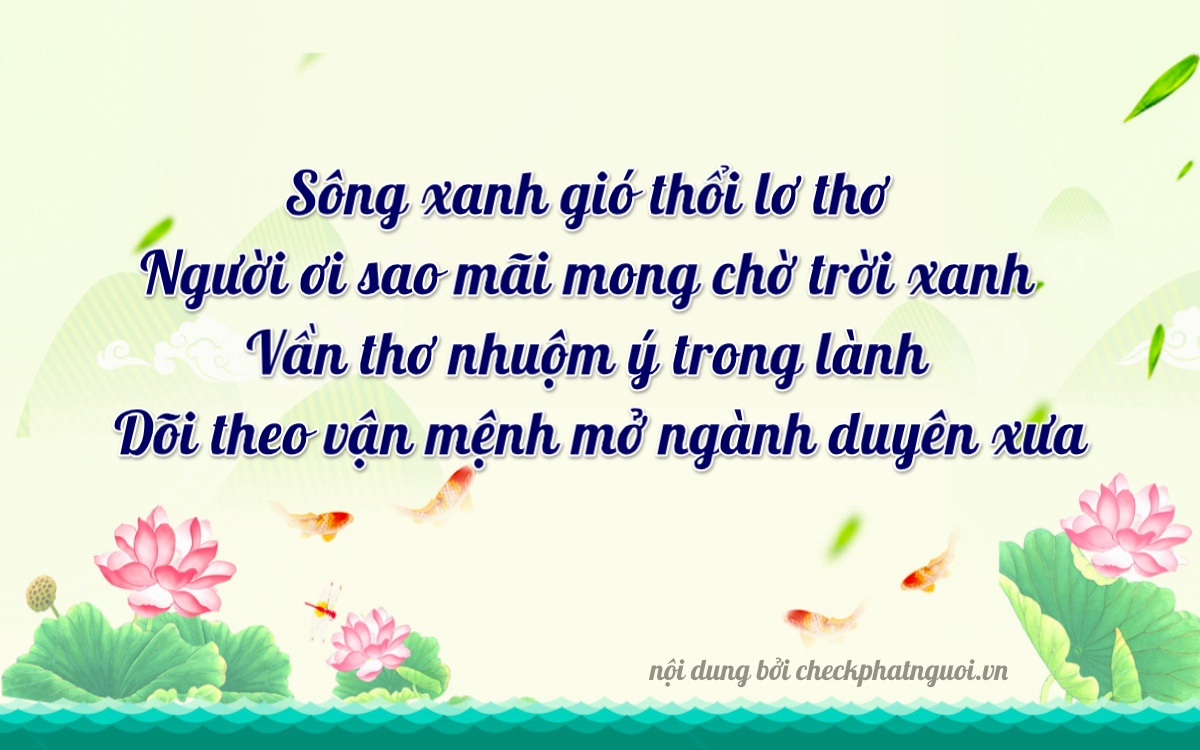 Bài thơ ý nghĩa cho <b>biển số 65B-29137</b> tại website checkphatnguoi.vn