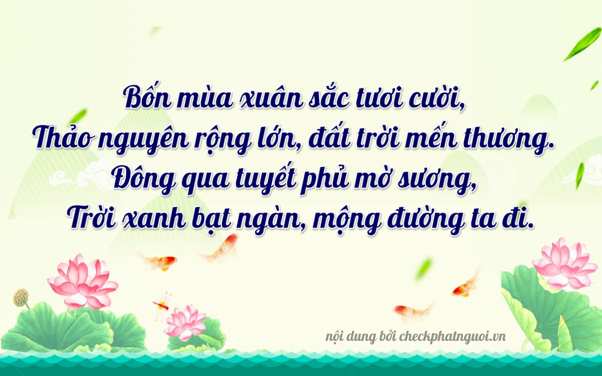 Bài thơ ý nghĩa cho <b>biển số 65B-30400</b> tại website checkphatnguoi.vn