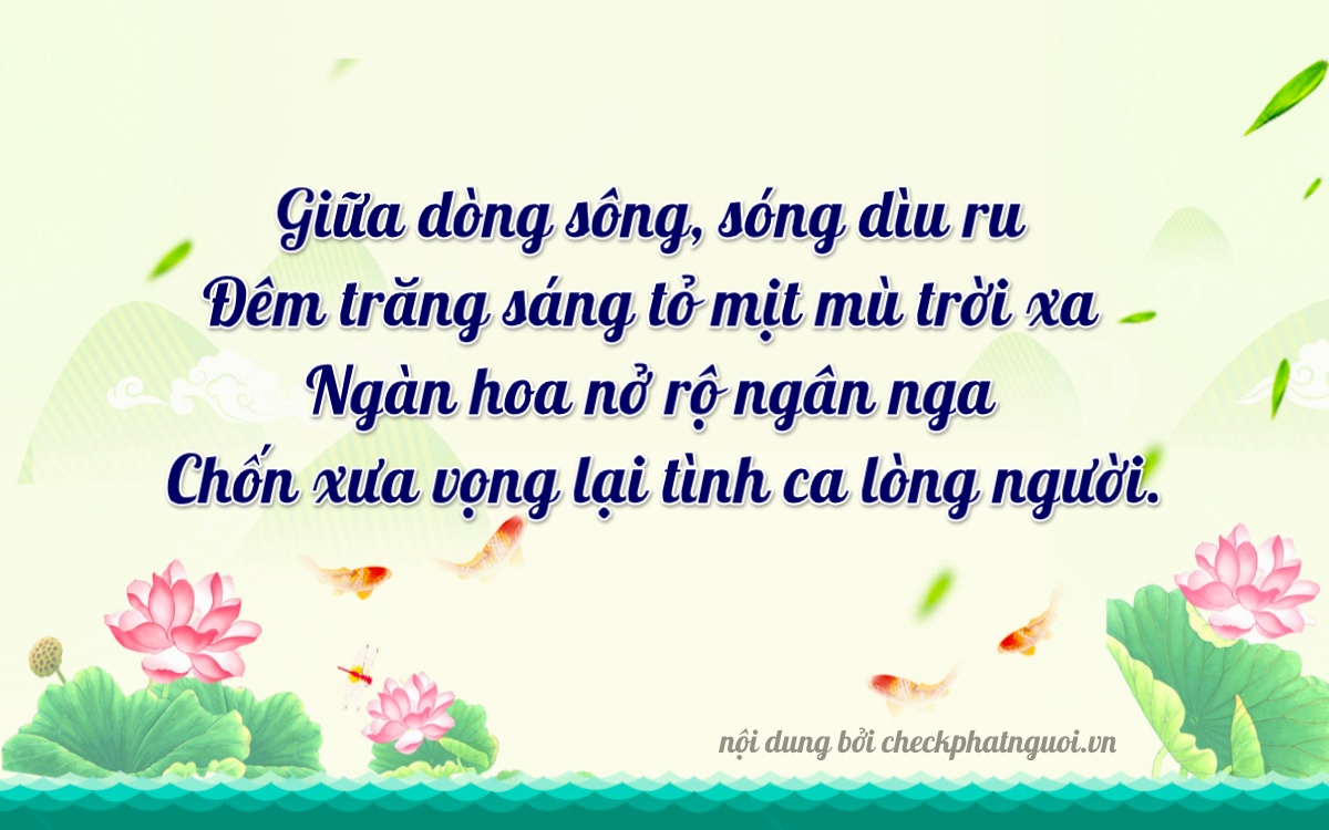 Bài thơ ý nghĩa cho <b>biển số 65B-56282</b> tại website checkphatnguoi.vn