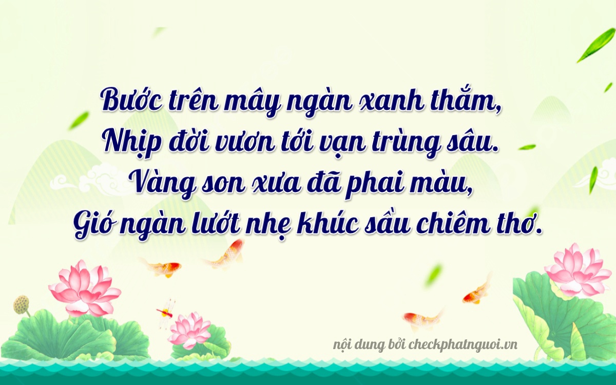 Bài thơ ý nghĩa cho <b>biển số 65C1-20644</b> tại website checkphatnguoi.vn