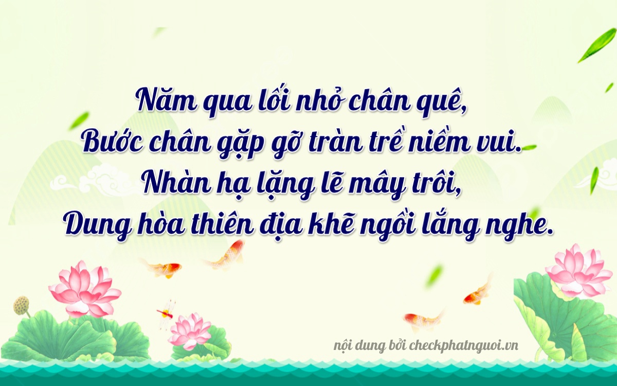 Bài thơ ý nghĩa cho <b>biển số 65C-15300</b> tại website checkphatnguoi.vn