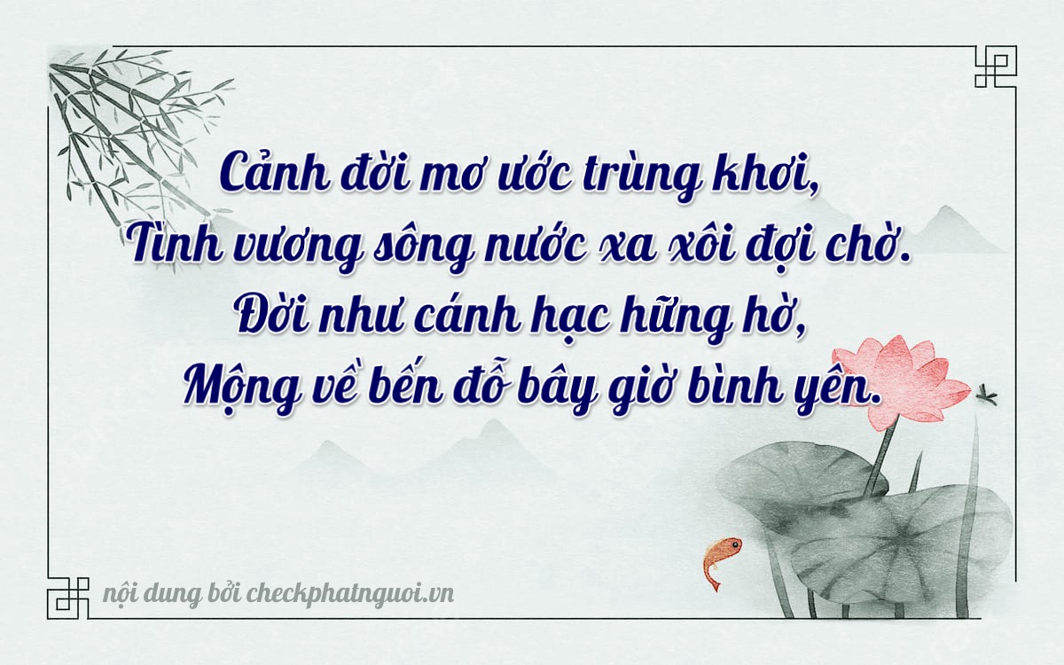 Bài thơ ý nghĩa cho <b>biển số 65C-17329</b> tại website checkphatnguoi.vn
