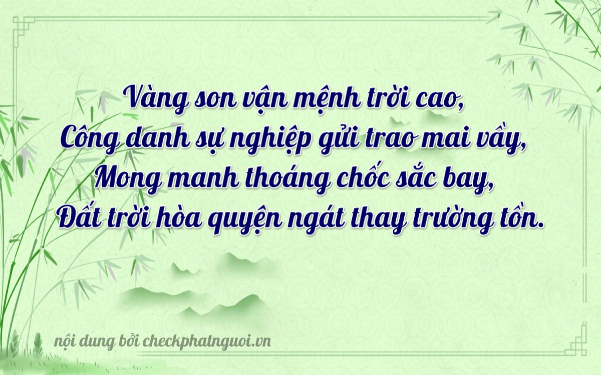 Bài thơ ý nghĩa cho <b>biển số 65C-20391</b> tại website checkphatnguoi.vn