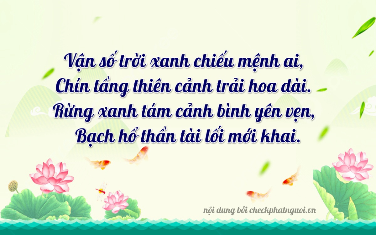 Bài thơ ý nghĩa cho <b>biển số 65C-20918</b> tại website checkphatnguoi.vn