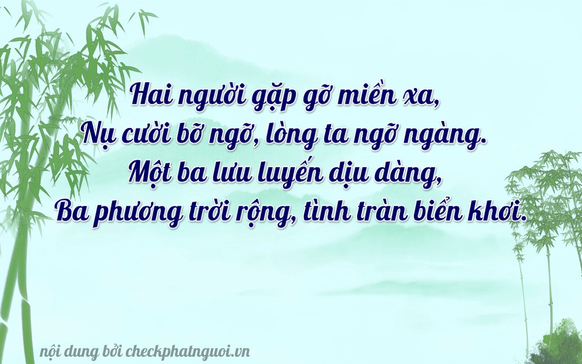Bài thơ ý nghĩa cho <b>biển số 65C-21133</b> tại website checkphatnguoi.vn