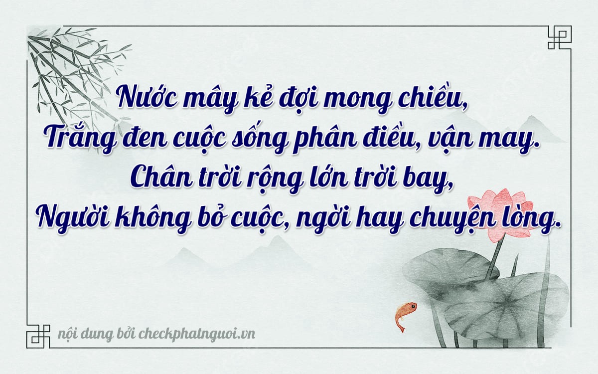 Bài thơ ý nghĩa cho <b>biển số 65C-23497</b> tại website checkphatnguoi.vn