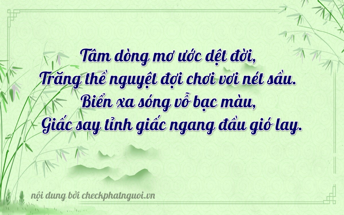 Bài thơ ý nghĩa cho <b>biển số 65CA-03552</b> tại website checkphatnguoi.vn