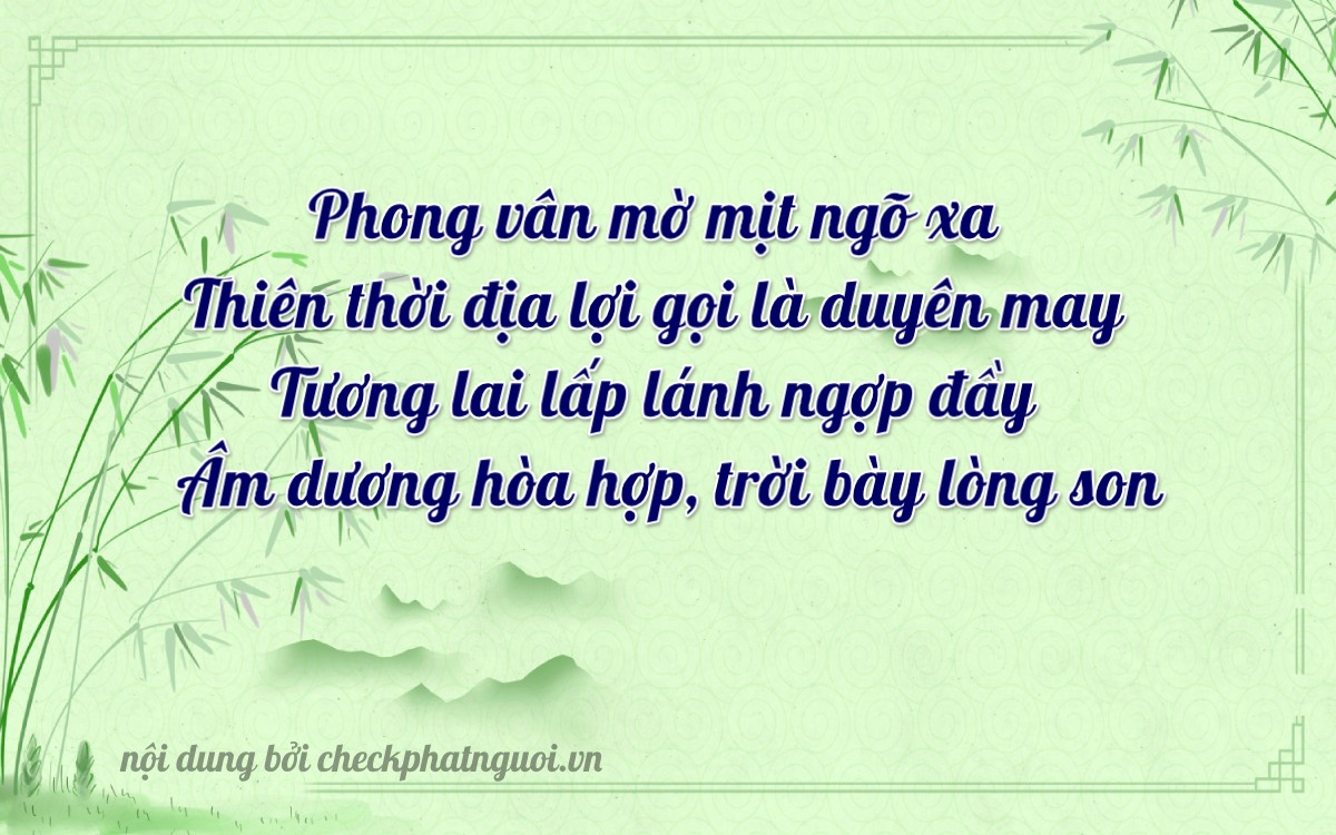 Bài thơ ý nghĩa cho <b>biển số 65CA-03974</b> tại website checkphatnguoi.vn