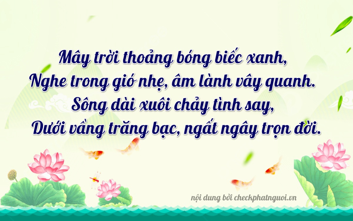 Bài thơ ý nghĩa cho <b>biển số 65CA-04033</b> tại website checkphatnguoi.vn