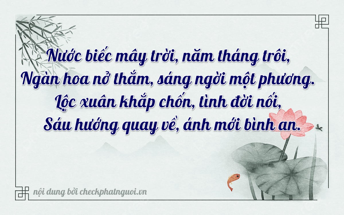 Bài thơ ý nghĩa cho <b>biển số 65CA-12166</b> tại website checkphatnguoi.vn