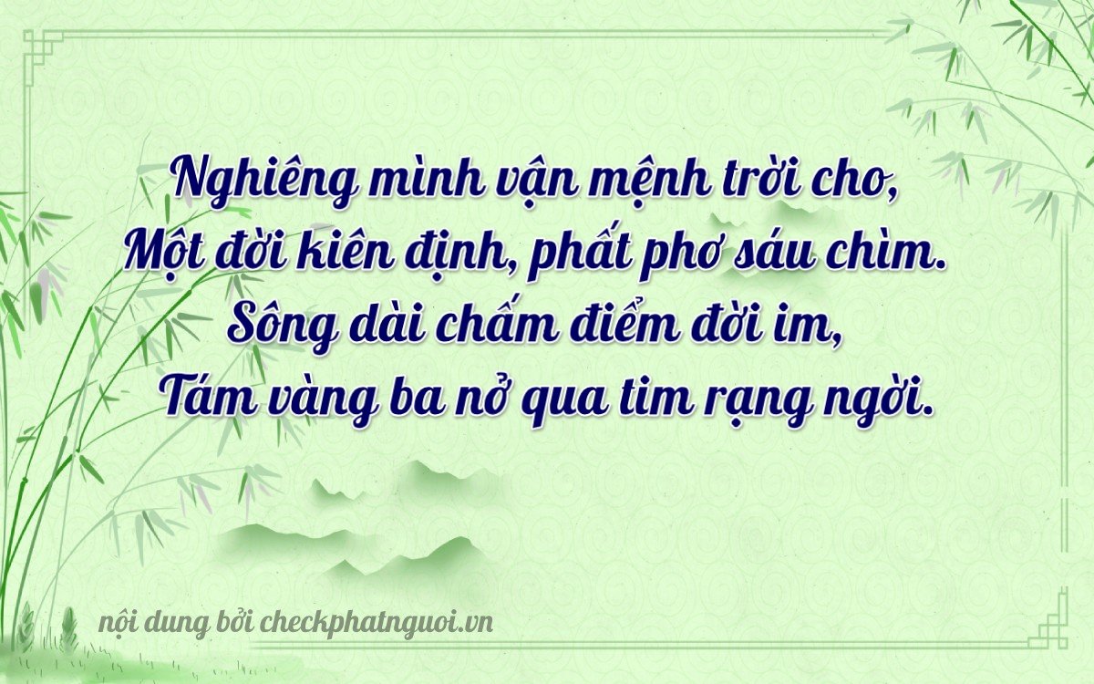 Bài thơ ý nghĩa cho <b>biển số 65D-00683</b> tại website checkphatnguoi.vn
