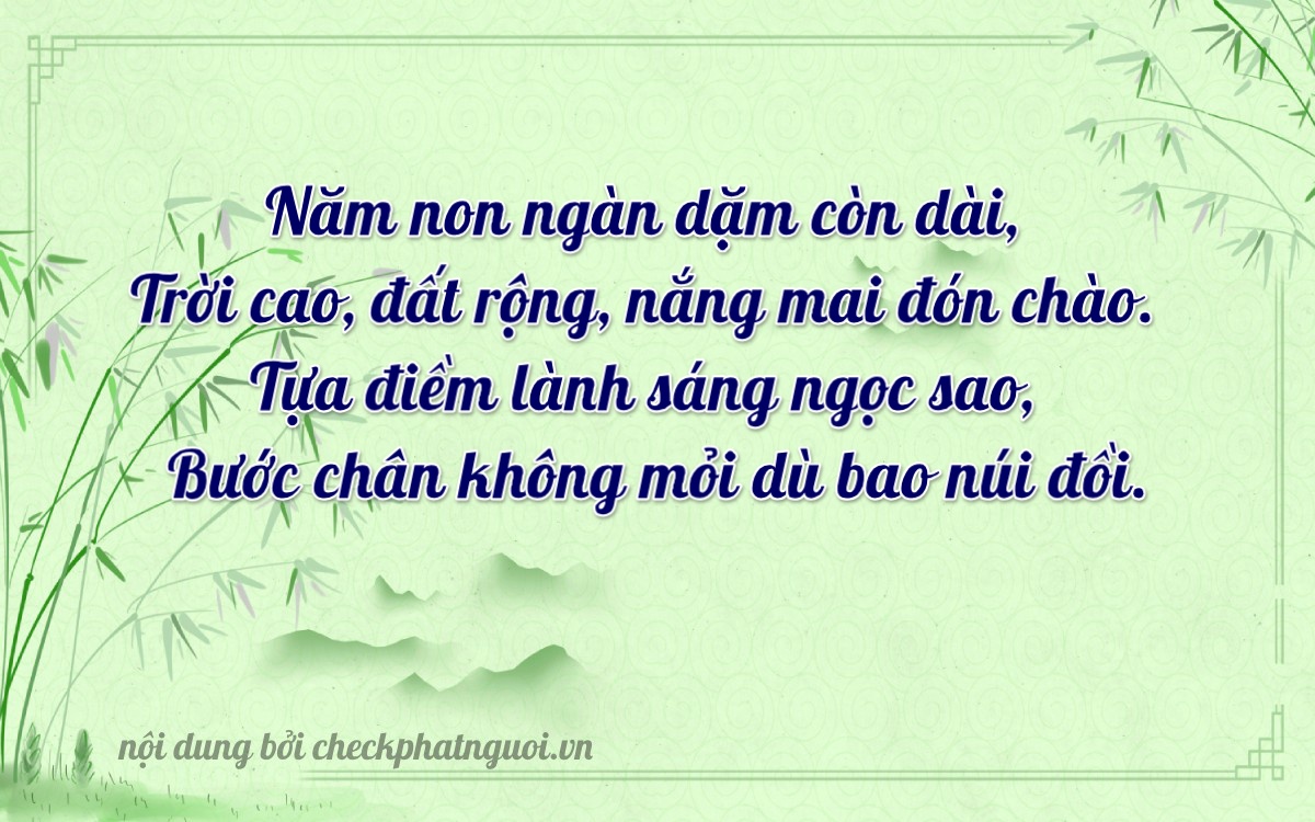 Bài thơ ý nghĩa cho <b>biển số 65D-10055</b> tại website checkphatnguoi.vn