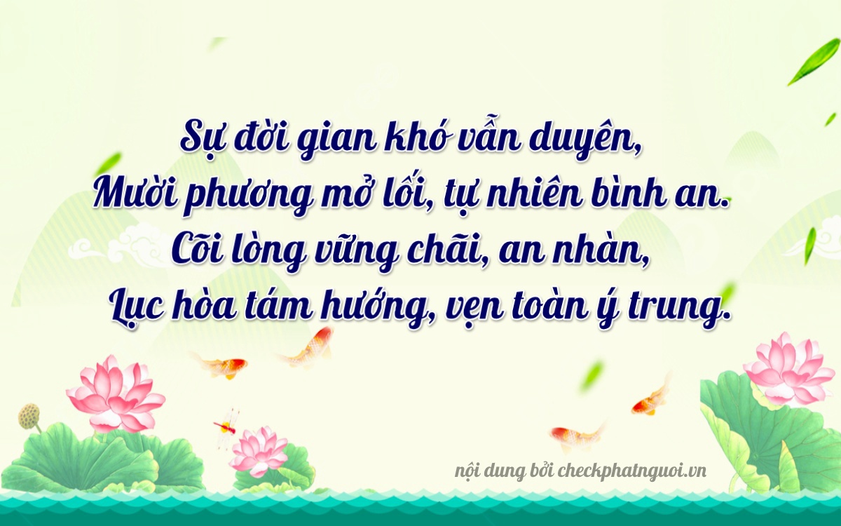 Bài thơ ý nghĩa cho <b>biển số 65D1-10091</b> tại website checkphatnguoi.vn