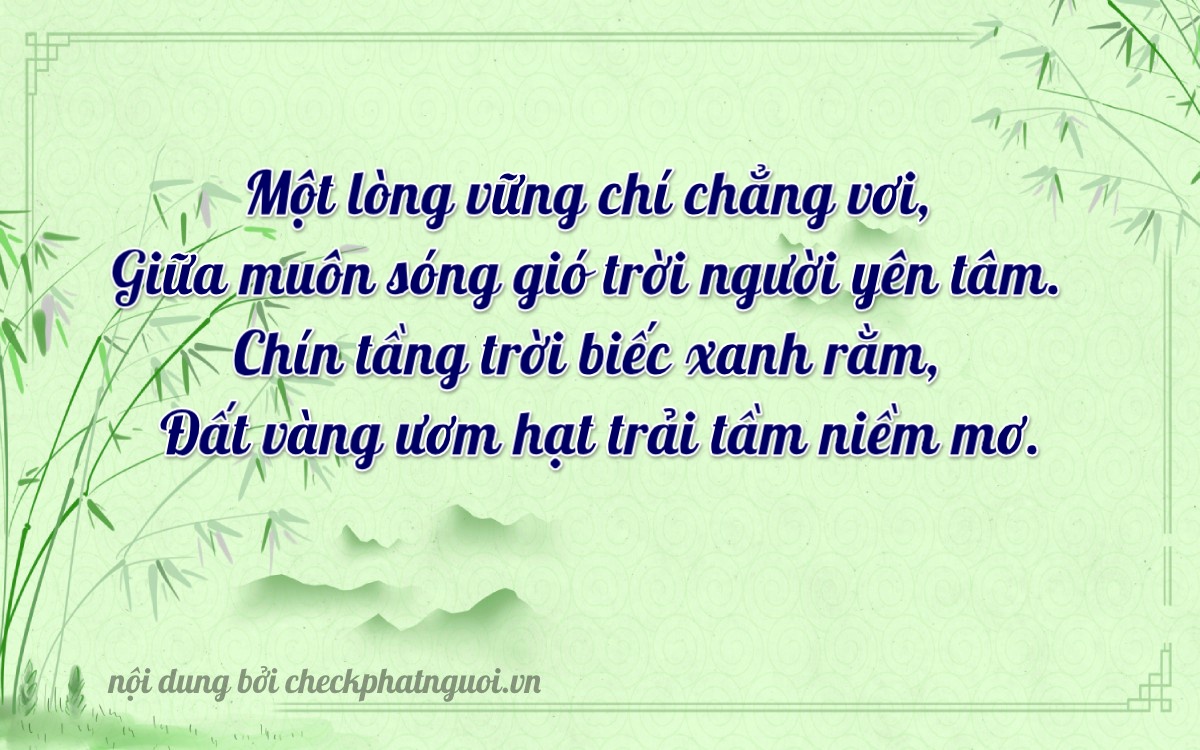 Bài thơ ý nghĩa cho <b>biển số 65D1-11194</b> tại website checkphatnguoi.vn
