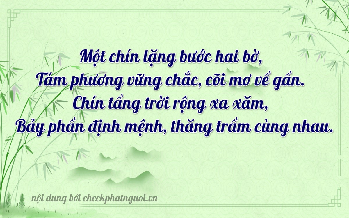 Bài thơ ý nghĩa cho <b>biển số 65D1-18947</b> tại website checkphatnguoi.vn