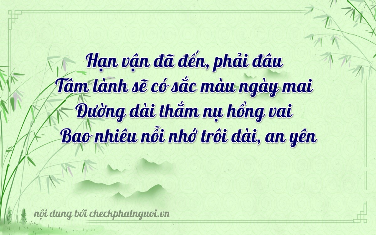Bài thơ ý nghĩa cho <b>biển số 65D1-39749</b> tại website checkphatnguoi.vn