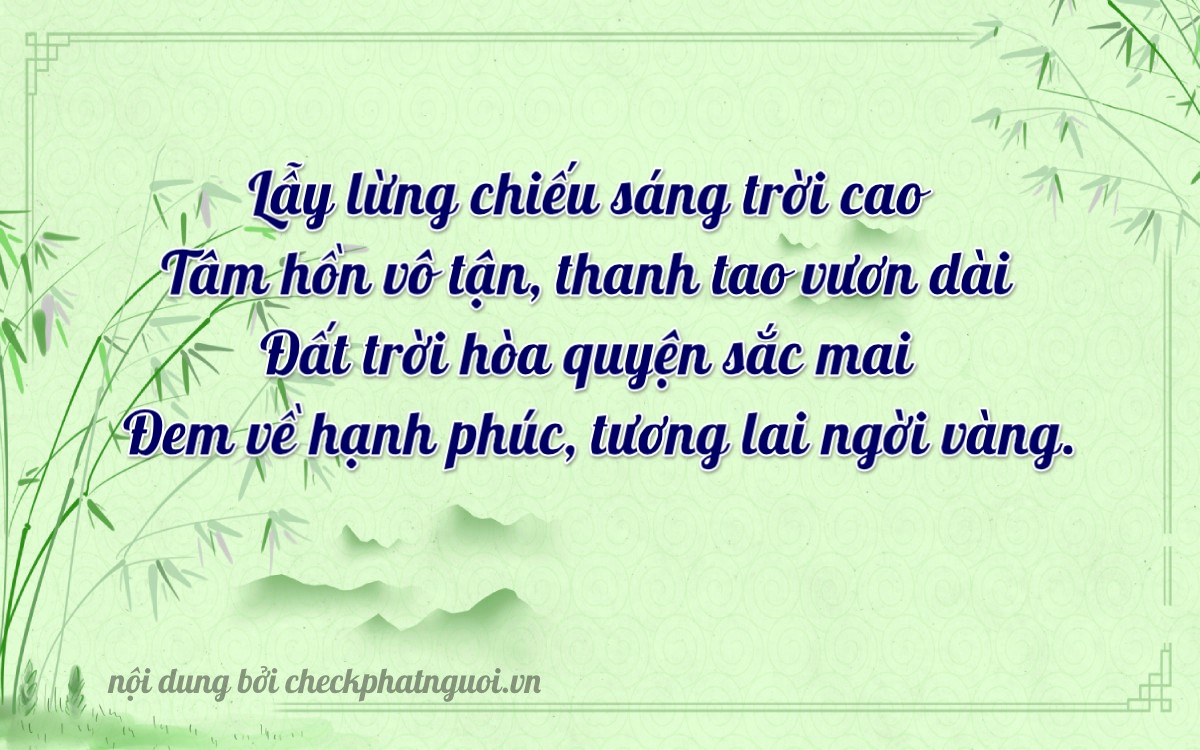 Bài thơ ý nghĩa cho <b>biển số 65D1-49889</b> tại website checkphatnguoi.vn