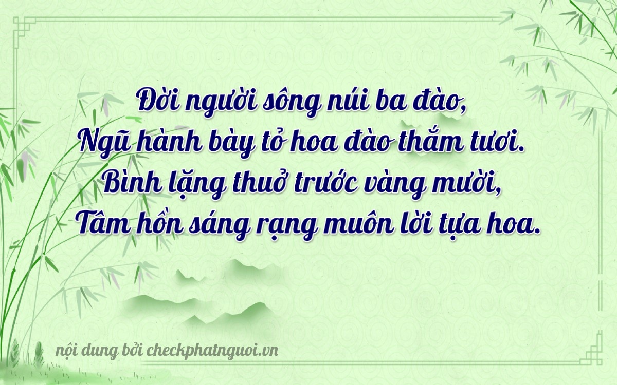 Bài thơ ý nghĩa cho <b>biển số 65D1-52592</b> tại website checkphatnguoi.vn