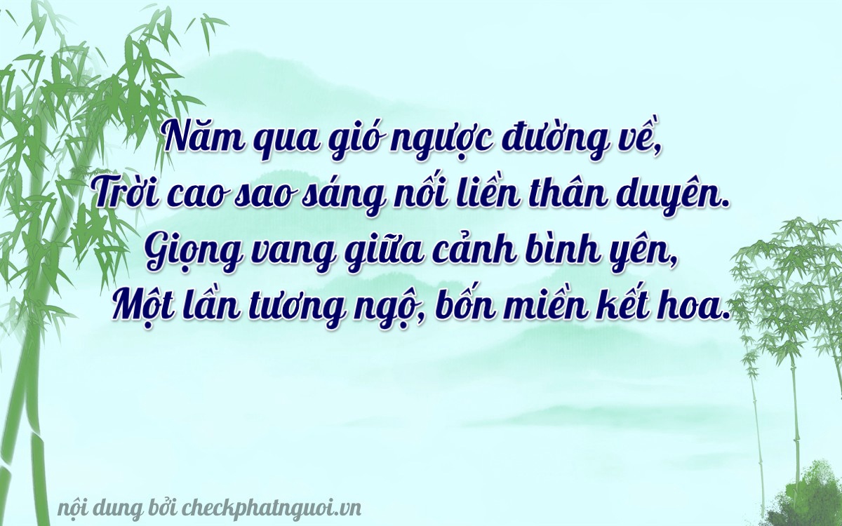 Bài thơ ý nghĩa cho <b>biển số 65D1-53981</b> tại website checkphatnguoi.vn