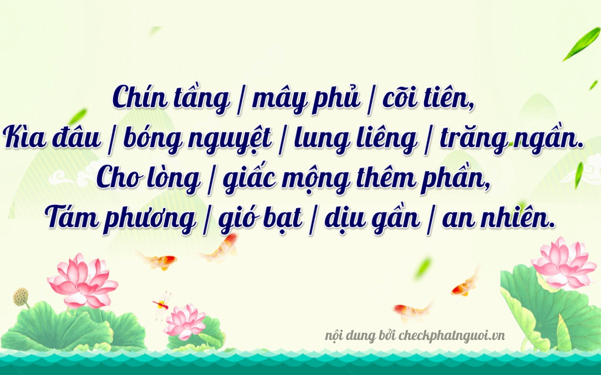 Bài thơ ý nghĩa cho <b>biển số 65D1-59186</b> tại website checkphatnguoi.vn