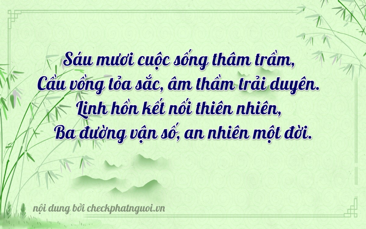 Bài thơ ý nghĩa cho <b>biển số 65D1-60237</b> tại website checkphatnguoi.vn