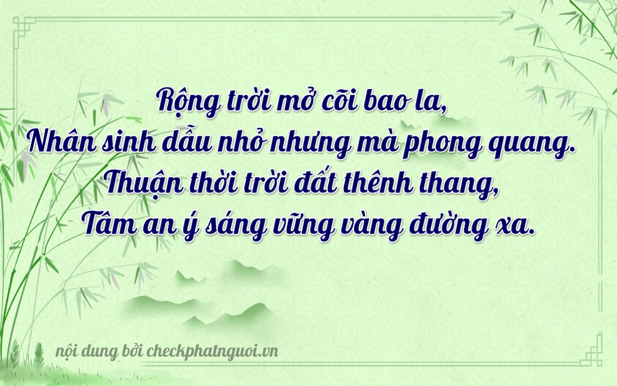 Bài thơ ý nghĩa cho <b>biển số 65D1-61119</b> tại website checkphatnguoi.vn