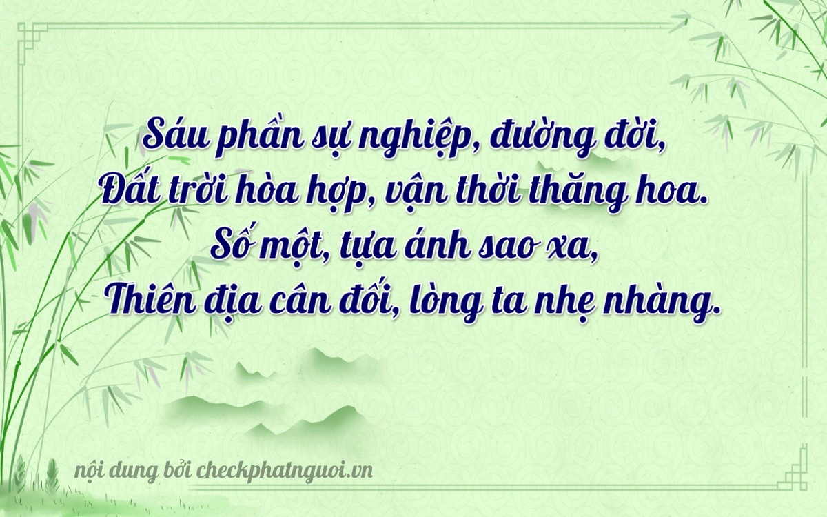 Bài thơ ý nghĩa cho <b>biển số 65D1-62700</b> tại website checkphatnguoi.vn