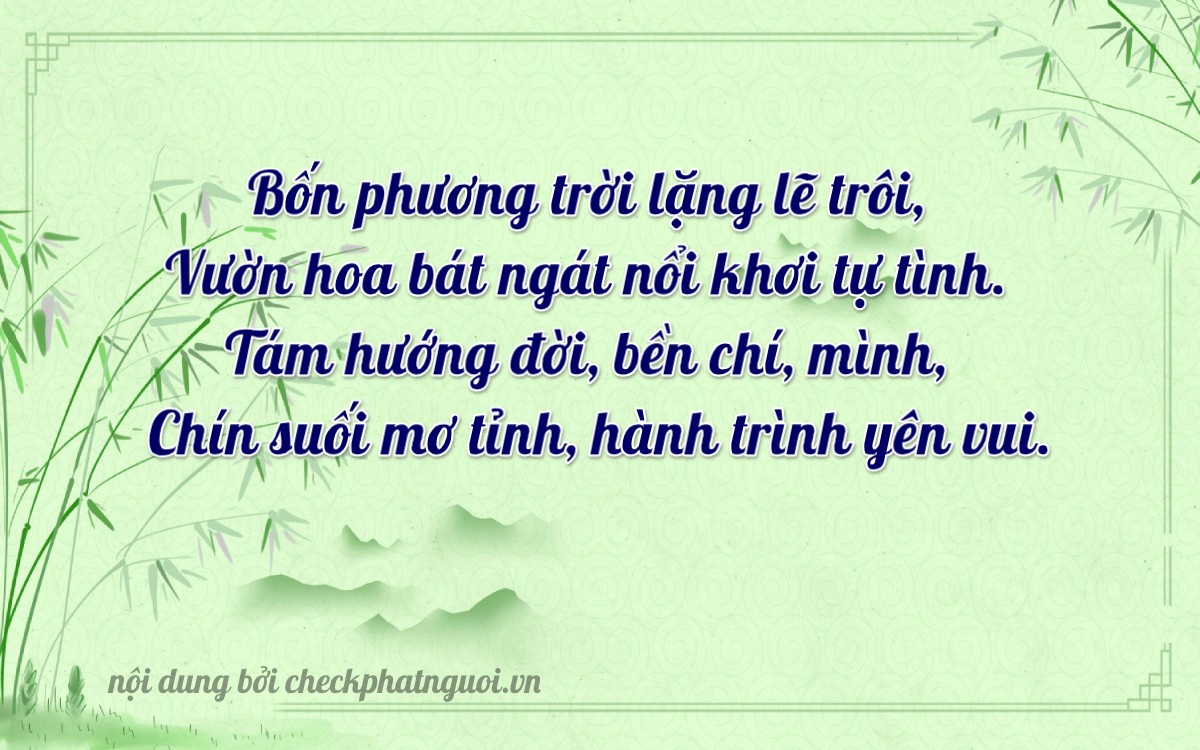Bài thơ ý nghĩa cho <b>biển số 65D-40789</b> tại website checkphatnguoi.vn